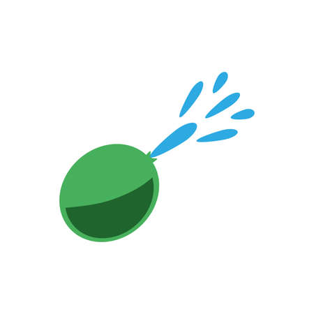 water balloon over white background, flat style icon, vector illustrationのイラスト素材