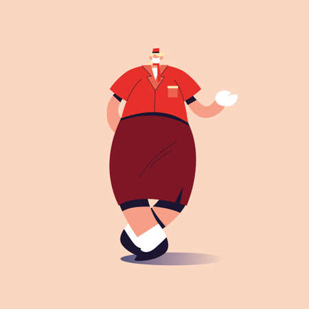 man waiter with face mask and uniform vector illustration designのイラスト素材