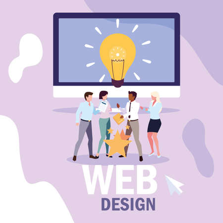 group of people business in meeting on global planning and marketing research, web design vector illustration designのイラスト素材