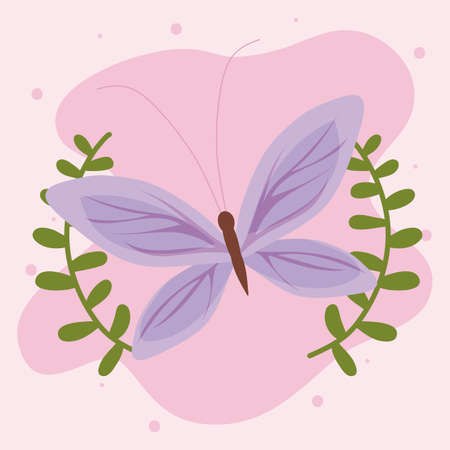 Cute butterfly design, Insect animal wings nature summer beauty fly and spring theme Vector illustrationのイラスト素材