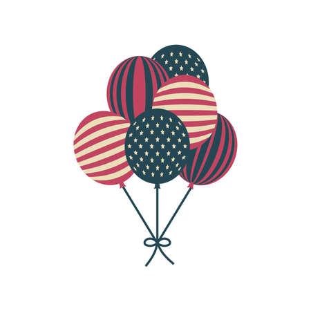 helium balloons on white background vector illustration designのイラスト素材