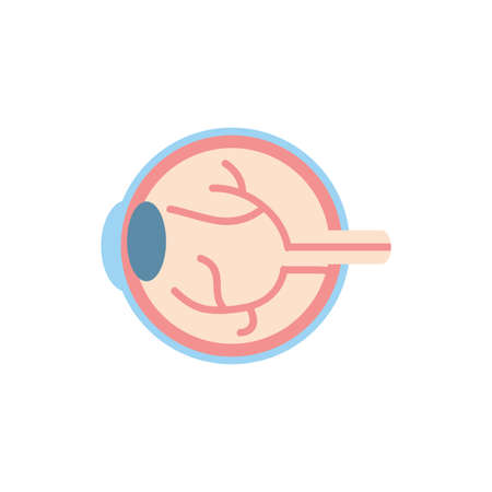 blue eye icon design, Human body person people health anatomy biology and science theme Vector illustrationのイラスト素材