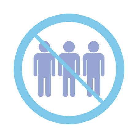 restriction for meetings , flat style icon vector illustration designのイラスト素材