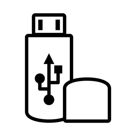 universal flash drive in white background vector illustration design