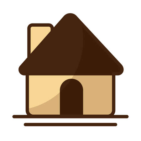 cute building of house on white background vector illustration designのイラスト素材