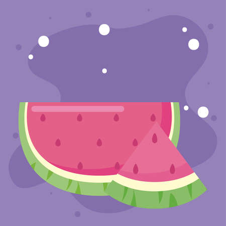 watermelon fruit design, Healthy organic food fresh sweet nature juicy and natural theme Vector illustrationのイラスト素材