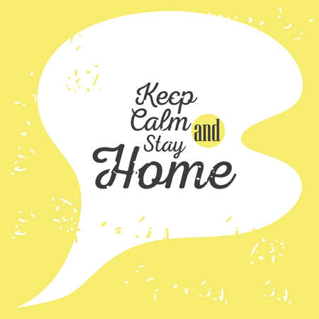 keep calm and stay home, banner vector illustration designのイラスト素材