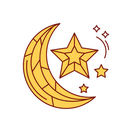 crescent moon ramadan on white background vector illustration designのイラスト素材