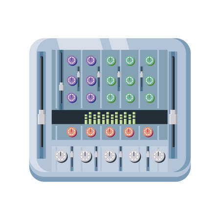 recording mixer on white background vector illustration designのイラスト素材