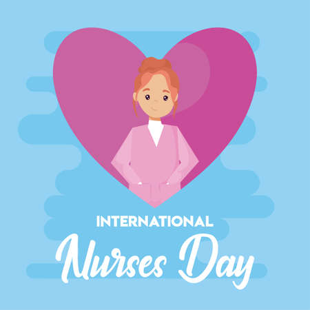 poster of the international nurse day vector illustration designのイラスト素材