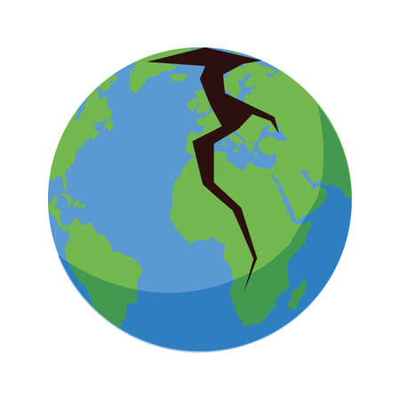 planet earth sick for pollution over white background vector illustration designのイラスト素材