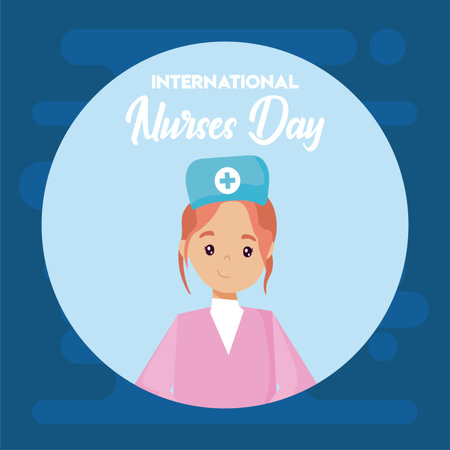 poster of the international nurse day vector illustration designのイラスト素材