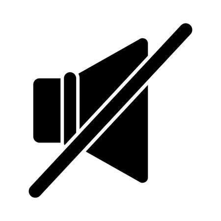 Forbidden volume silhouette style icon design, Music sound melody song musical art and composition theme Vector illustrationのイラスト素材