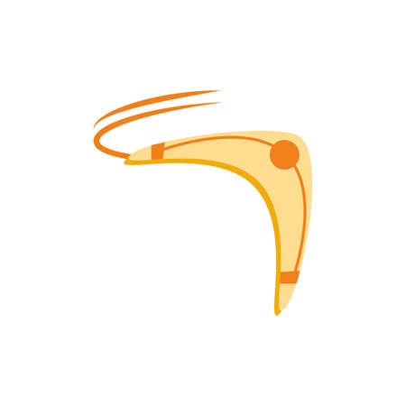 Australian boomerang design, Sport hobby competition game training equipment tournement and play theme Vector illustrationのイラスト素材