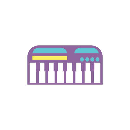 piano toy design of Childhood play fun kid game gift object little and present theme Vector illustrationのイラスト素材