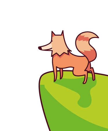 landscapes, nature and land animals vector illustration designのイラスト素材