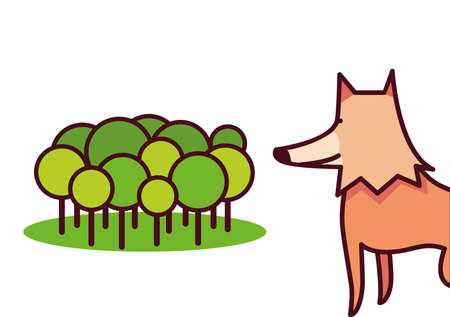 conservation of trees and nature vector illustration desingのイラスト素材