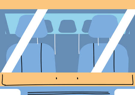 service vehicle disinfection by coronavirus or covid 19 vector illustration designのイラスト素材