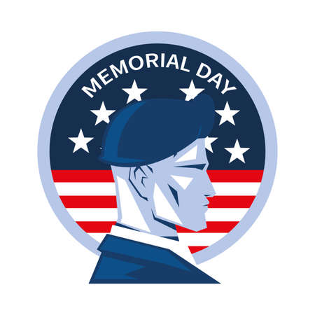 rubber stamp with american soldier vector illustration designのイラスト素材