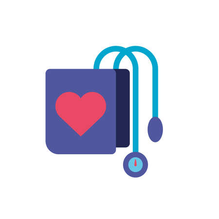 Medical Infusion pump pressure bag over white background, flat style and colorful design, vector illustrationのイラスト素材