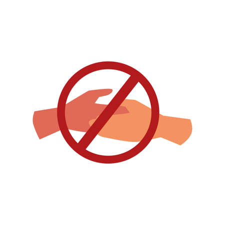 no handshake on white background vector illustration designのイラスト素材