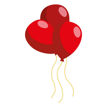Balloons design, Party celebration entertainment holiday birthday and decoration Vector illustrationのイラスト素材