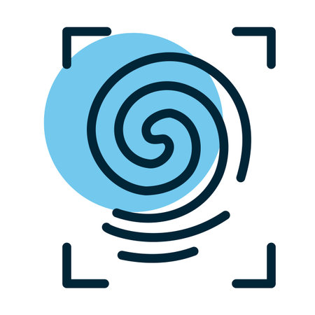 framing fingerprint, line style icon vector illustration designのイラスト素材