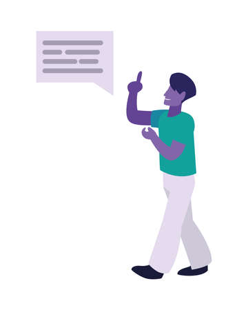 successful business man giving message vector illustration desingのイラスト素材