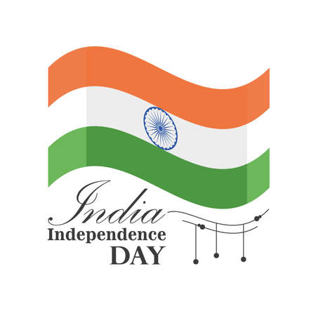 flag detailed style icon design, happy india independence day and august 15th theme Vector illustrationのイラスト素材