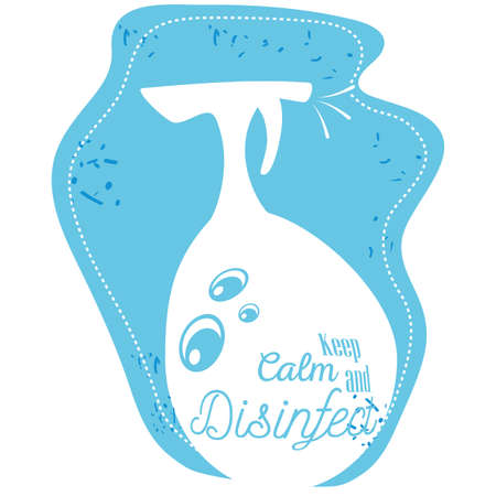 keep calm and disinfect, banner vector illustration designのイラスト素材