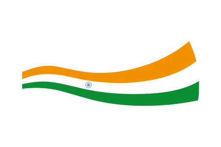 flag of india on white background vector illustration designのイラスト素材