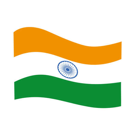 flag of india on white background vector illustration designのイラスト素材