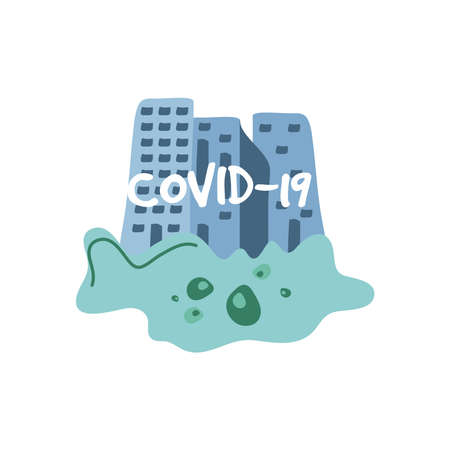 warning sign, coronavirus disease or covid 19 vector illustration designのイラスト素材