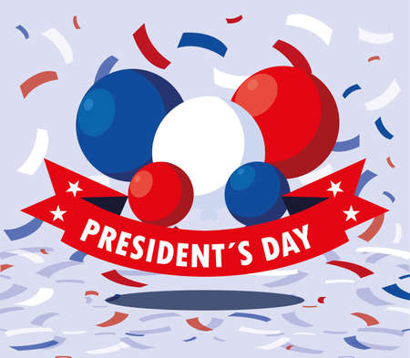 president day greeting card, United States of America celebration vector illustration designのイラスト素材