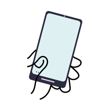 smart phone with couple virtual relationship vector illustration desingのイラスト素材