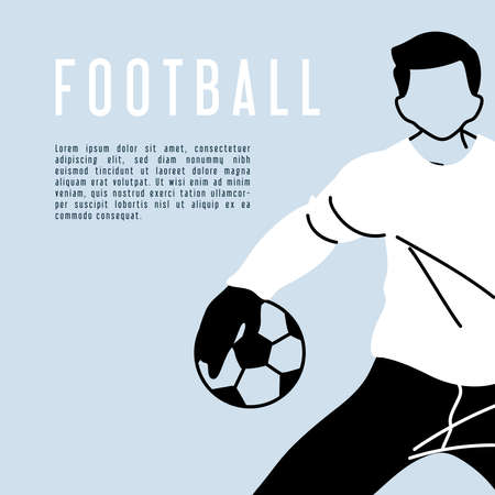 Soccer goalkeeper catching a ball, poster vector illustration designのイラスト素材