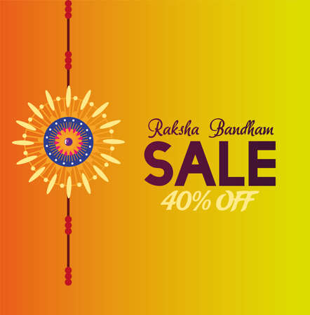 Rakhi decorated festival Raksha sale vector illustration desingのイラスト素材