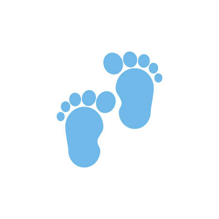 baby footprints design, Child newborn childhood object innocence and little theme Vector illustrationのイラスト素材