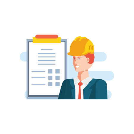Worker design, Working occupation person job corporate employee and service theme Vector illustrationのイラスト素材