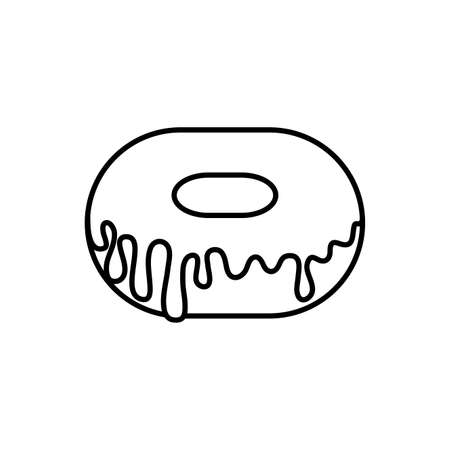 fresh and delicious donut isolated icon vector illustration designのイラスト素材
