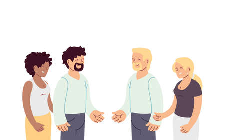 Couples of woman and man design, Relationship love and romance theme Vector illustrationのイラスト素材