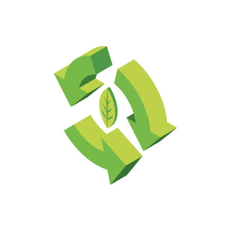 renewable energy symbol on white background vector illustration designのイラスト素材