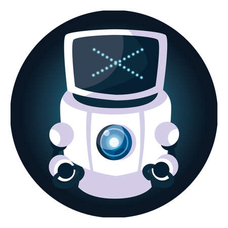 Robot design, Robotic tecnology futuristic toy machine cyborg science and android theme Vector illustrationのイラスト素材