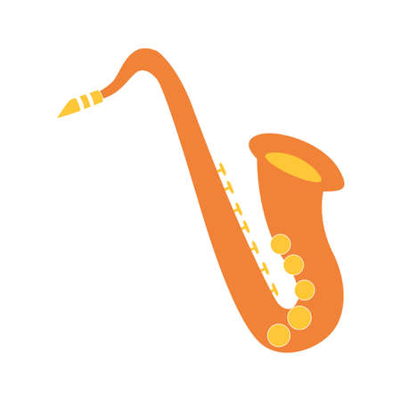 saxophone musical on white background vector illustrationのイラスト素材
