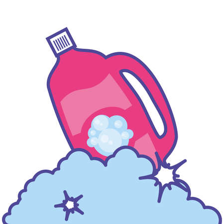 Cleaning detergent design, Object home work hygiene equipment domestic and housework theme Vector illustrationのイラスト素材