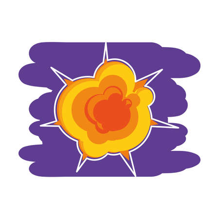 explosion pop art isolated icon vector illustration designのイラスト素材
