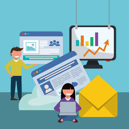 Business statistics design, vector illustration eps 10.のイラスト素材