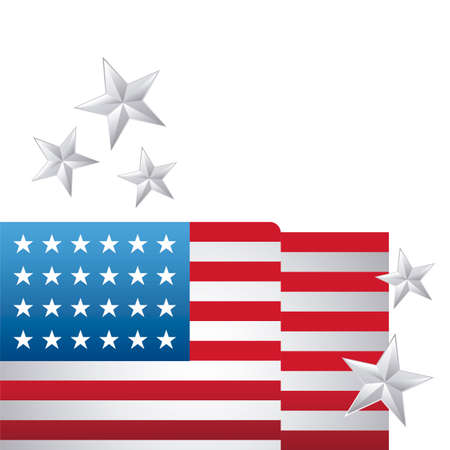 united state of american flag with stars decoration vector illustration designのイラスト素材