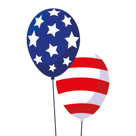 happy labor day - balloons decoration celebration vector illustrationのイラスト素材