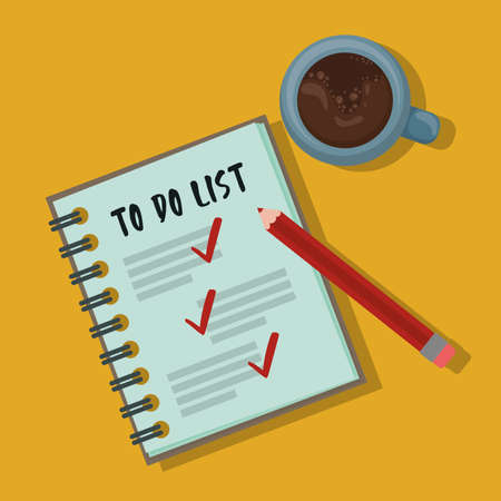 notebook school with supply vector illustration designのイラスト素材
